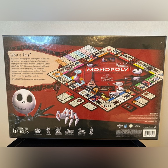 2016 Hasbro Red Nightmare Before Christmas Monopoly Board Game Brand New Sealed - Picture 2 of 2